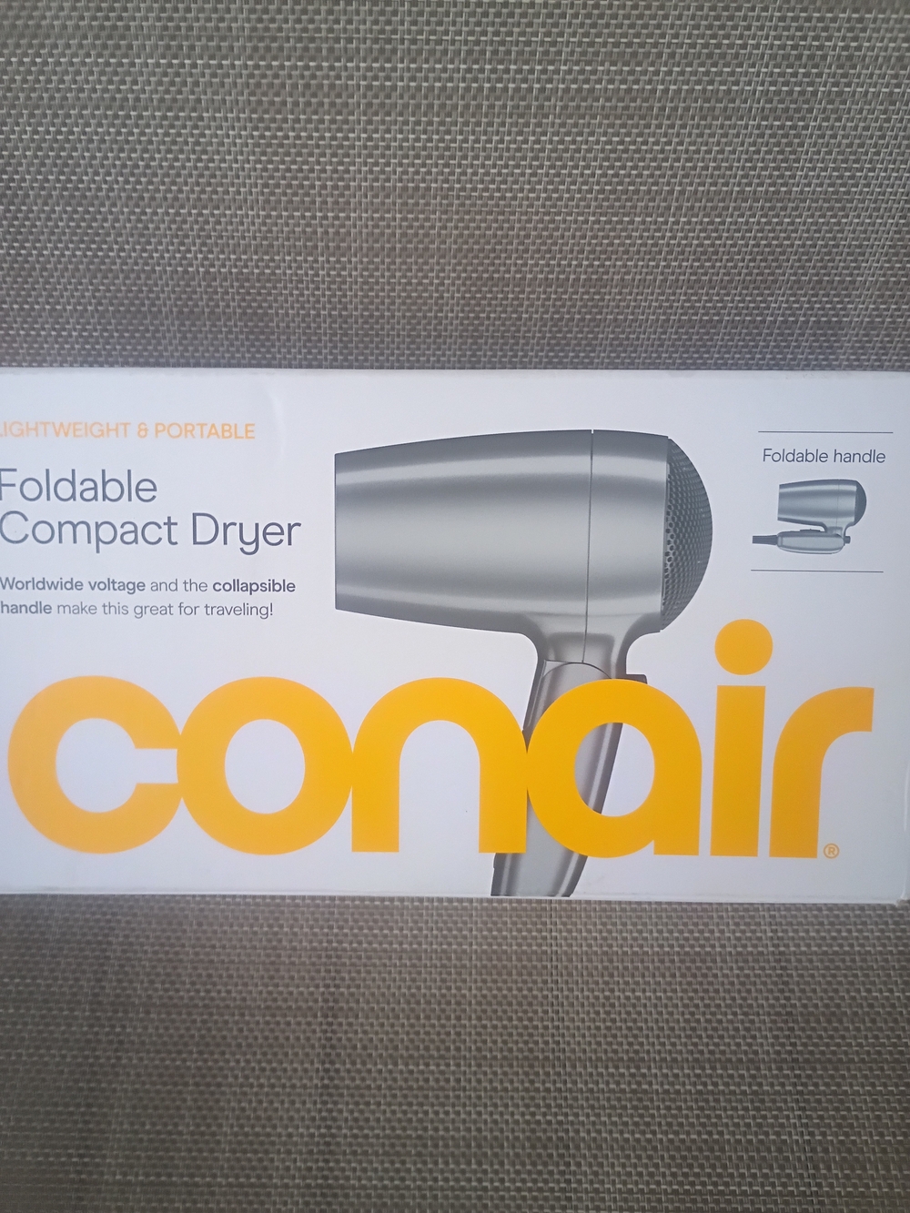 Conair Foldable Compact Hair Dryer - Silver
